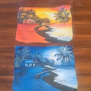 Tropical Sunset and Night Beach Towel Set